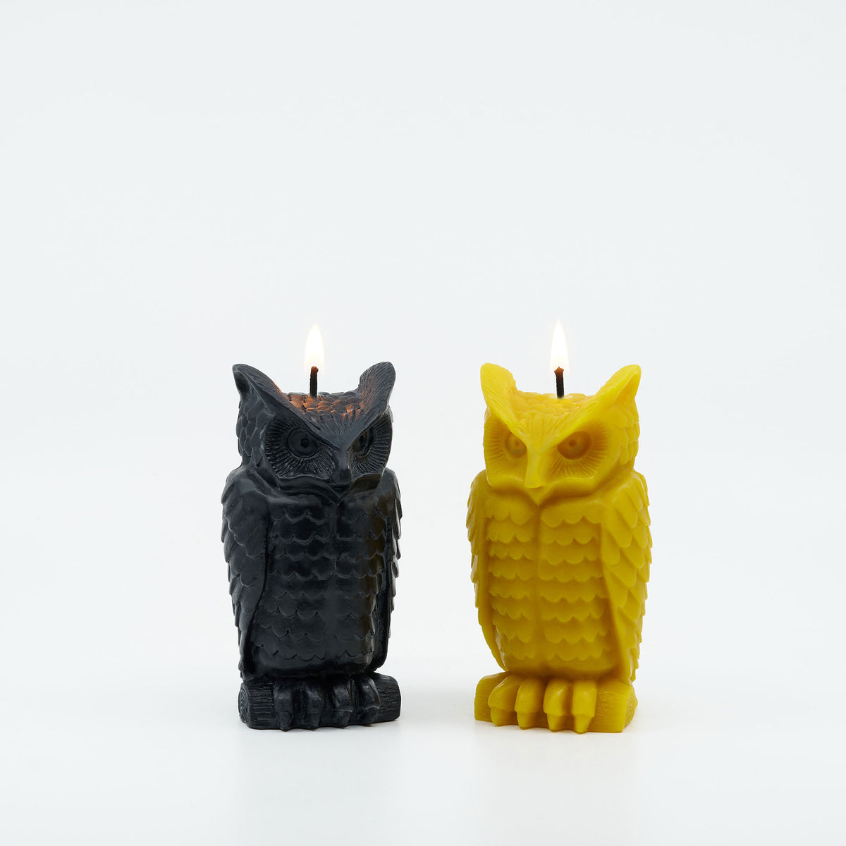 Black-Natural-Handcrafted-non-toxic-Unscented-100_-Beeswax-Candle-emergency-highest-rated-long-burning-carved-sculpted-owl-halloween-fall-unique-trending-home-gifts-gold-yellow
