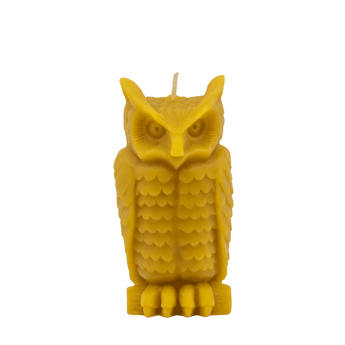 Gold-Yellow-Natural-Handcrafted-non-toxic-Unscented-100%-Beeswax-Candle-emergency-highest-rated-long-burning-carved-sculpted-owl-halloween-fall-unique-trending-home-gifts-spooky