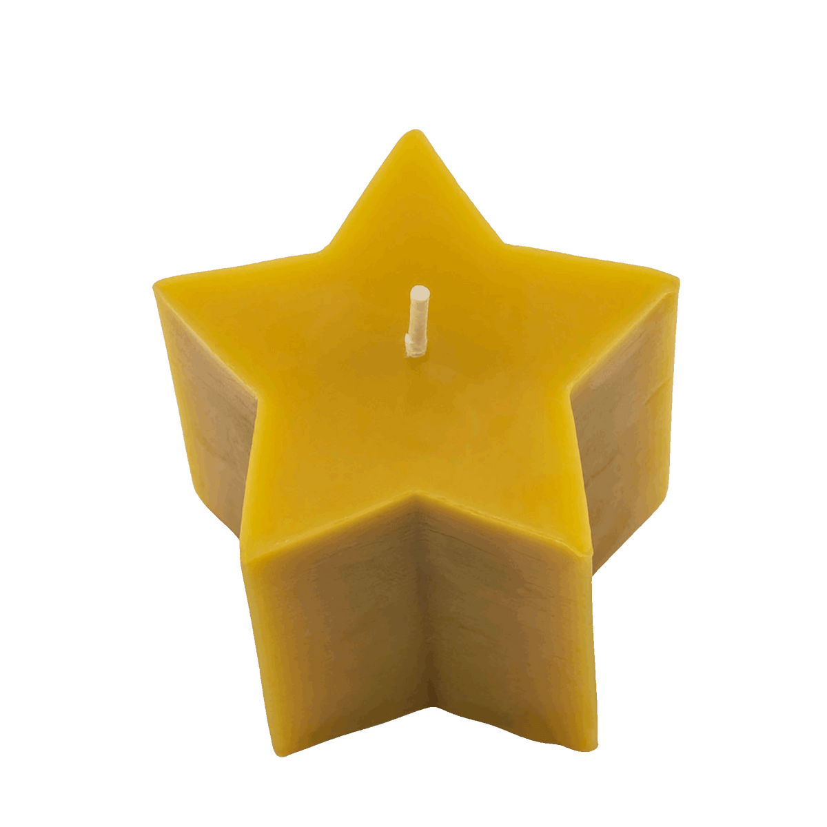 Natural beeswax 5-pointed star sculpted candle