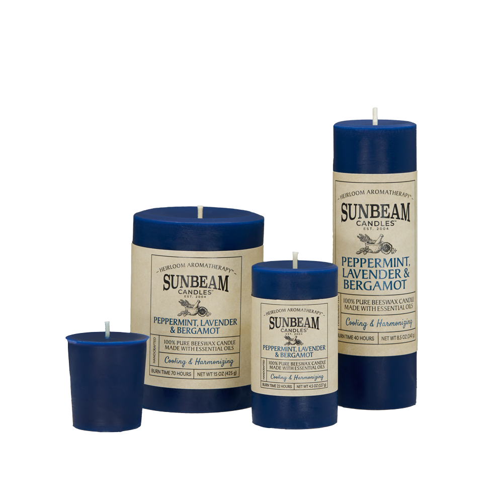 Peppermint Bergamot & Lavender | Heirloom Aromatherapy Pillars