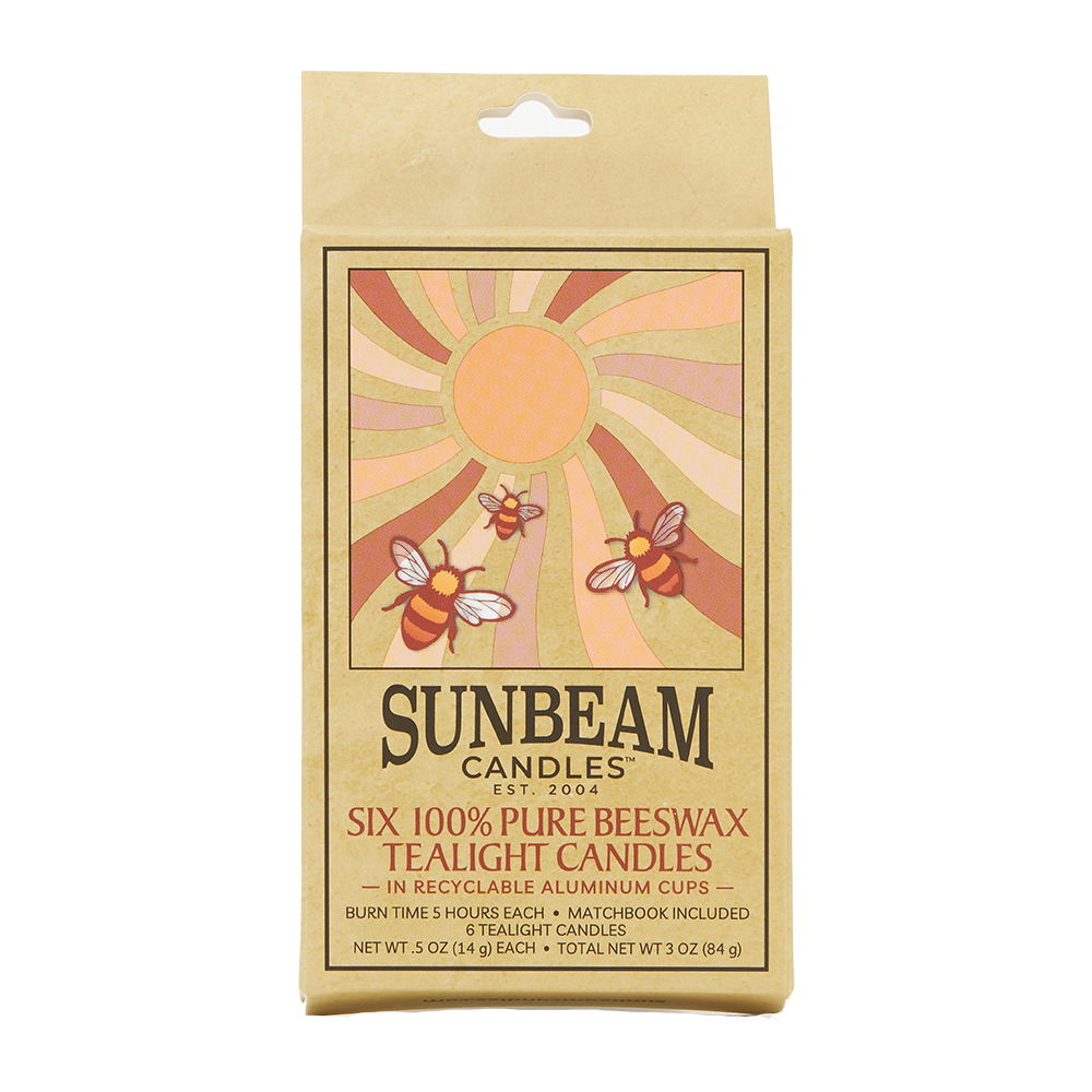 Beeswax Tealight Candles | Long Burning Ambiance | Sunbeam Candles