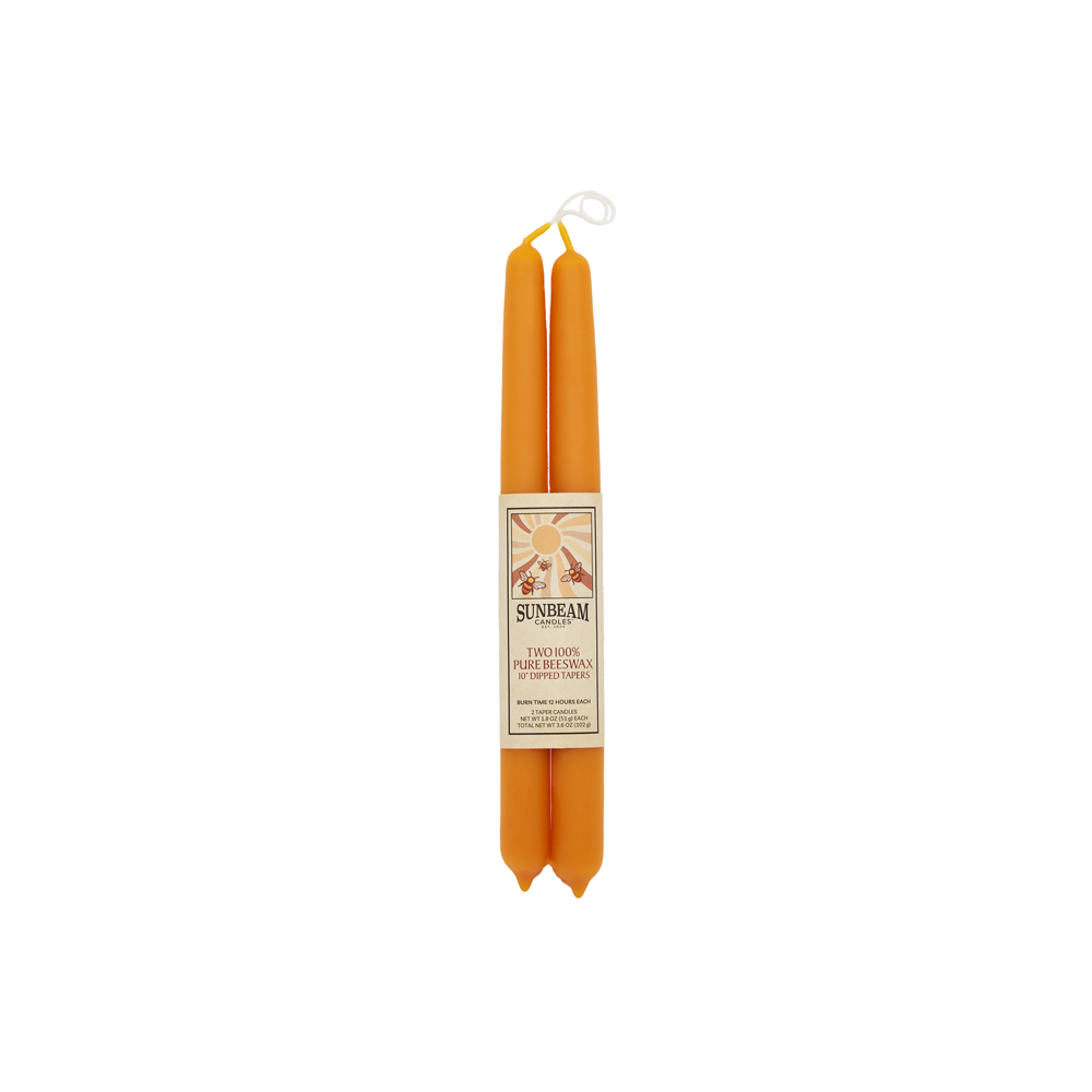 10" Dipped Tapers - Wick-Tied Wrapped Pairs (6 pairs/case)
