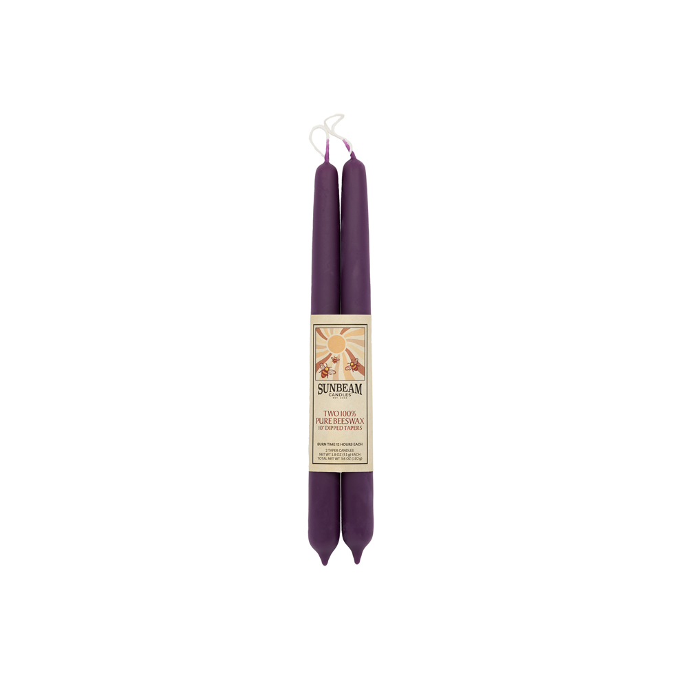 10" Dipped Tapers - Wick-Tied Wrapped Pairs (6 pairs/case)