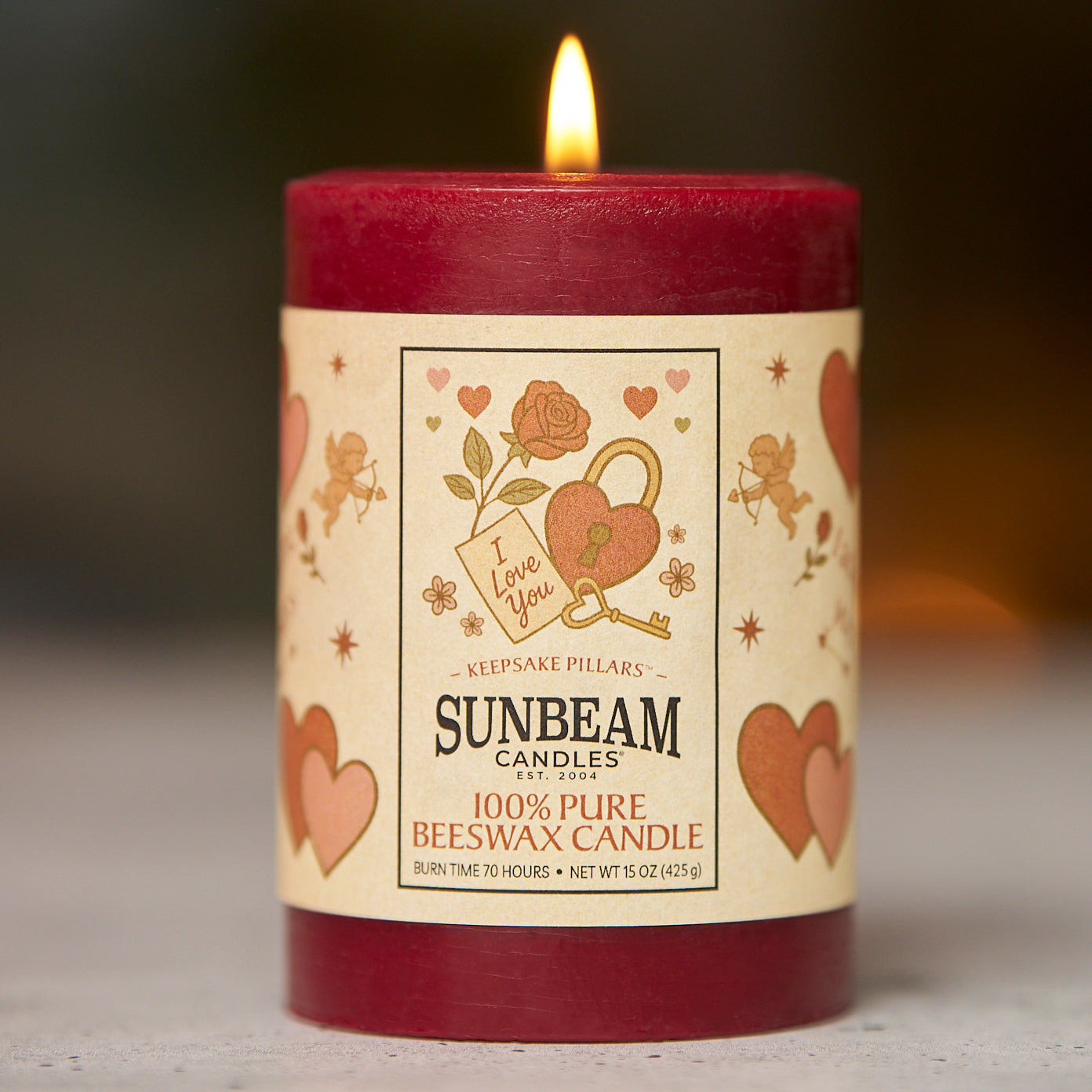 Beeswax Keepsake Pillars– Birthday & Love