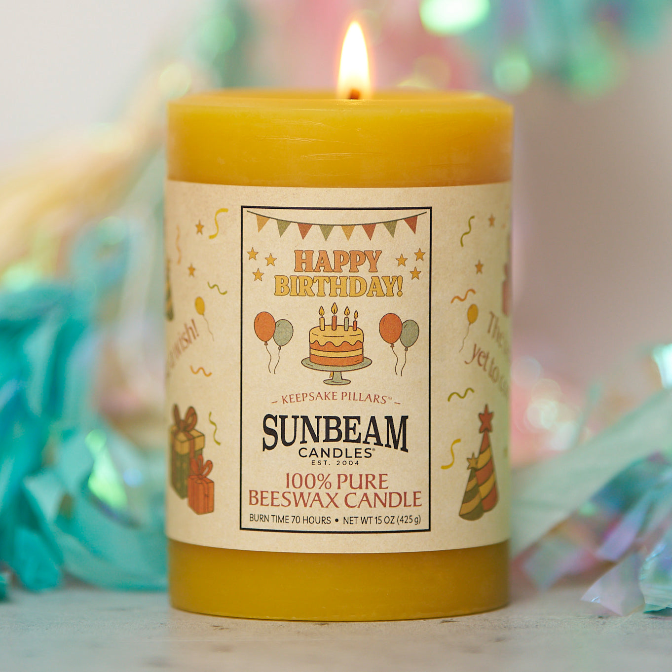 Beeswax Keepsake Pillars– Birthday & Love