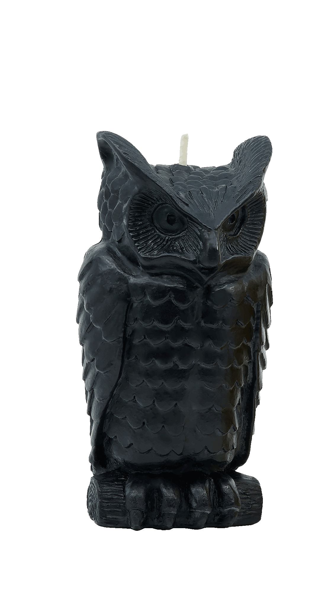 Black-Natural-Handcrafted-non-toxic-Unscented-100%-Beeswax-Candle-emergency-highest-rated-long-burning-carved-sculpted-owl-halloween-fall-unique-trending-home-gifts-spooky
