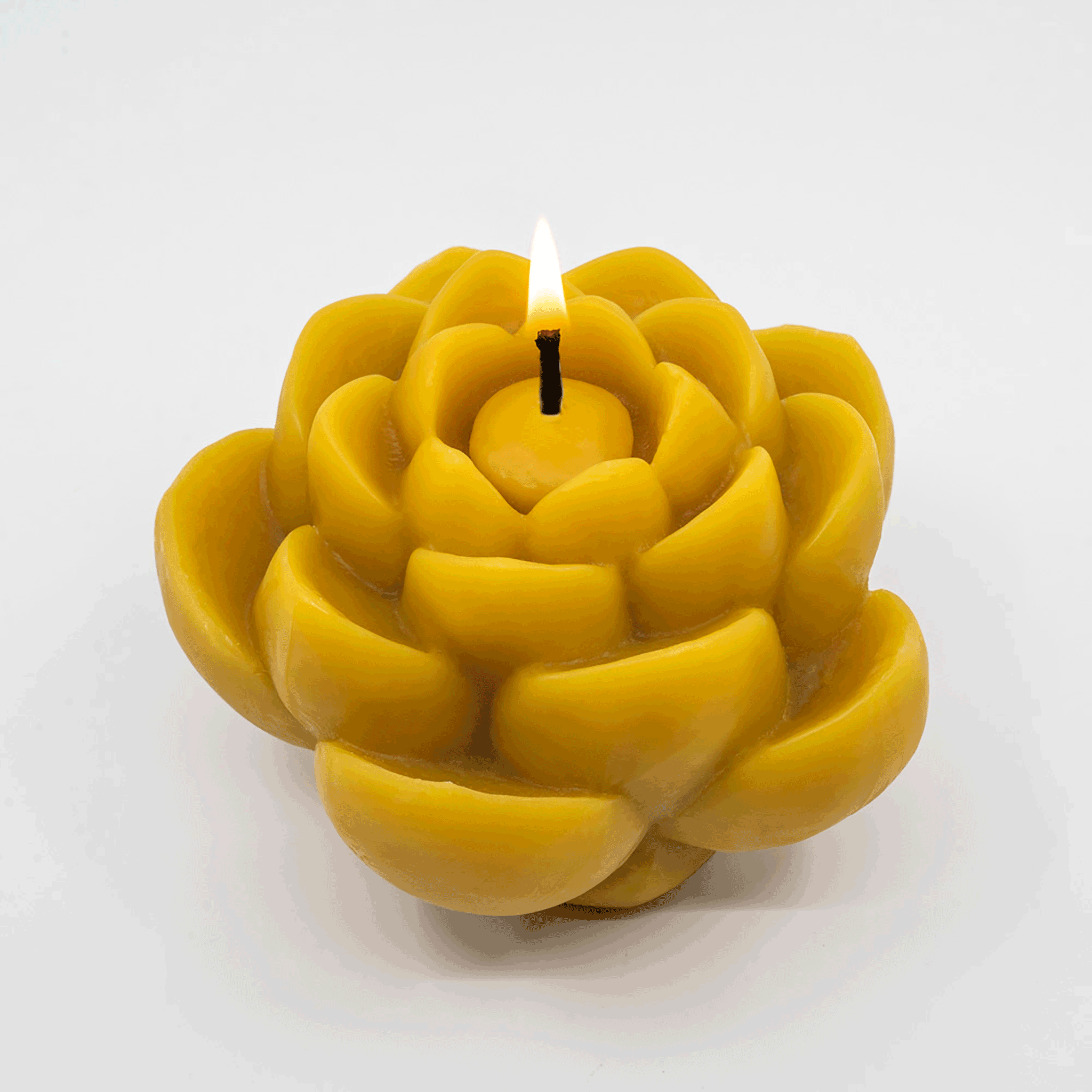Gold-Yellow-Natural-Handcrafted-non-toxic-Unscented-100%-Beeswax-Candle-emergency-highest-rated-long-burning-unique-trending-home-gifts-lotus-flower-rebirth