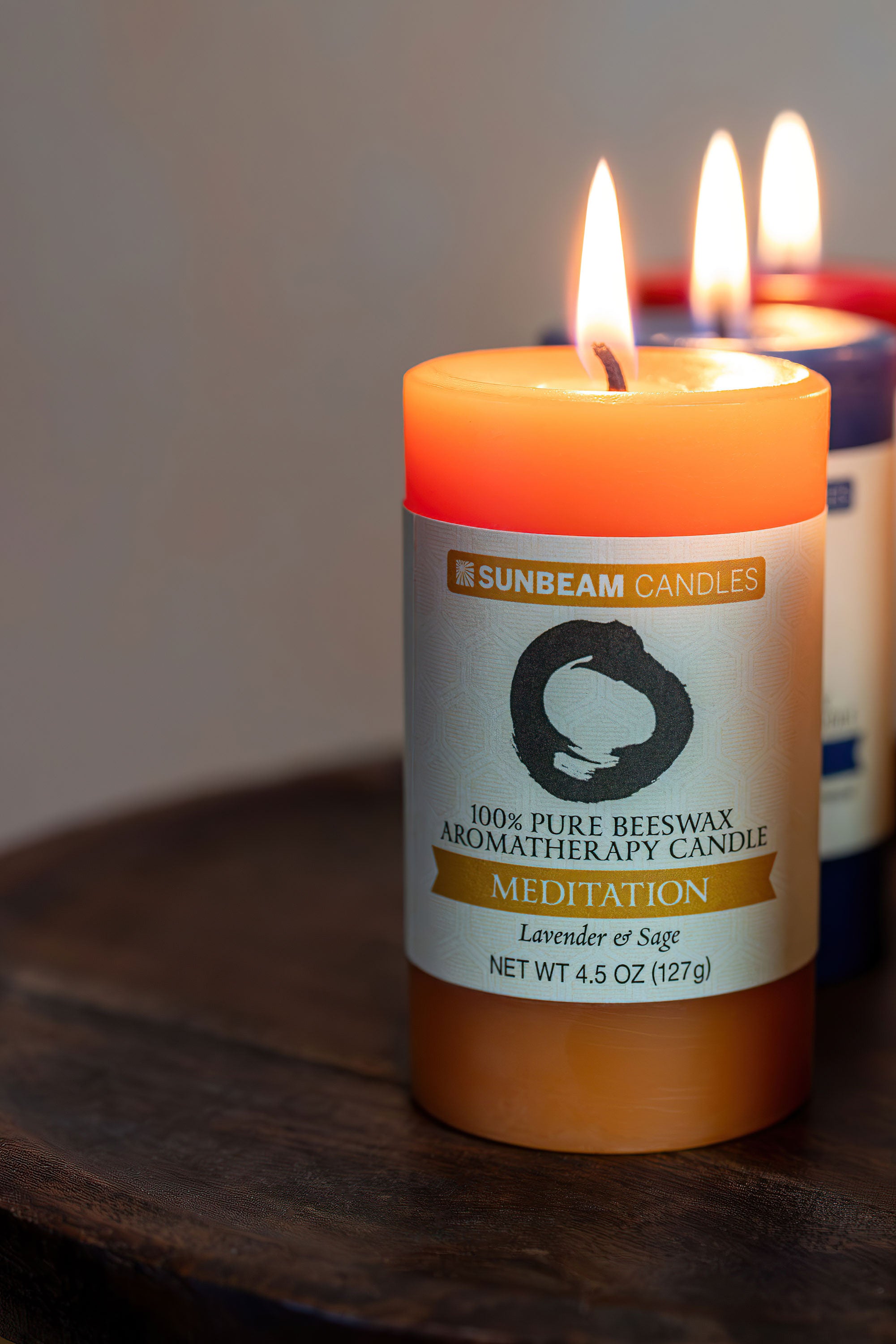 2x3 aromatherapy candles in a line