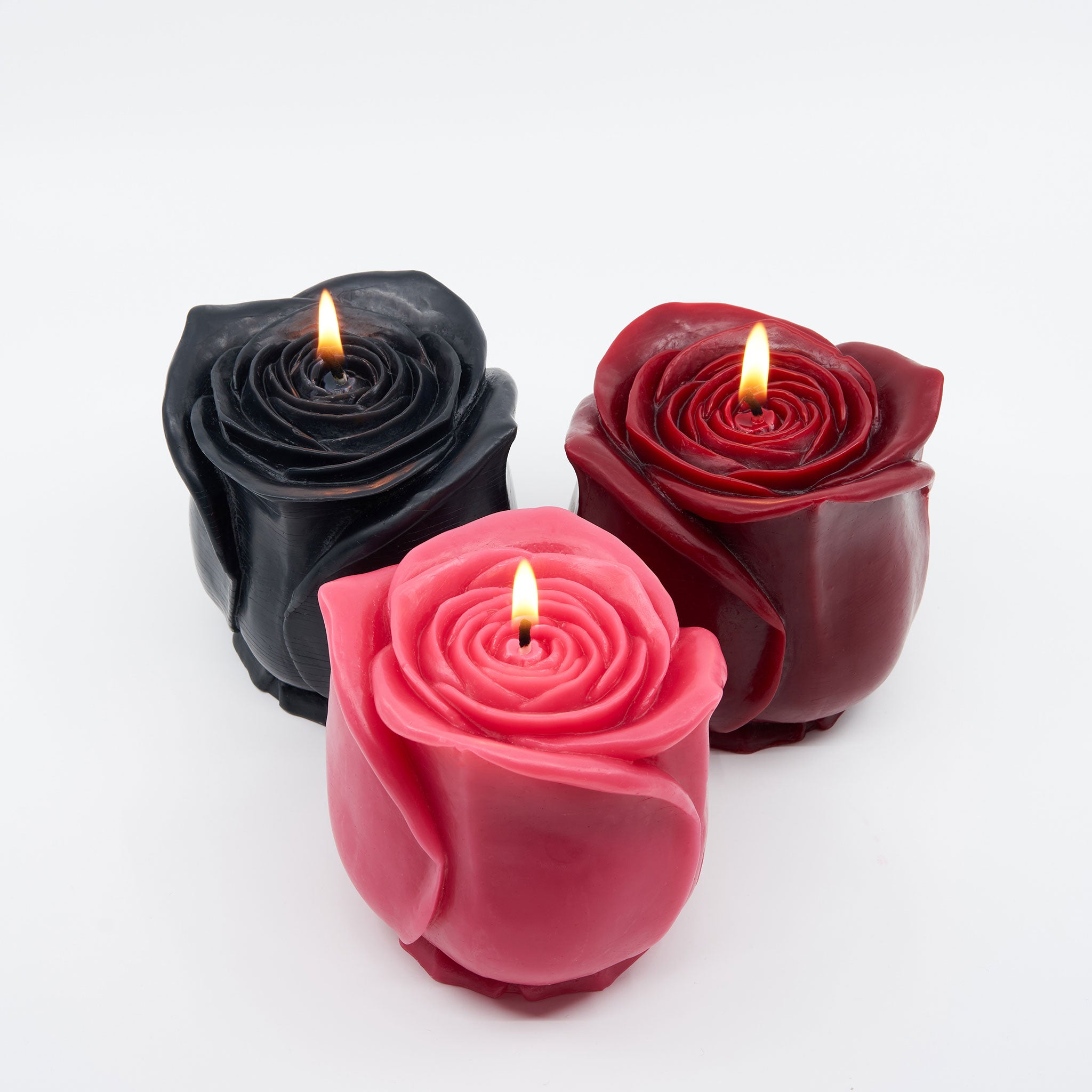 Natural-Handcrafted-non-toxic-100_-Beeswax-Candle-emergency-highest-rated-long-burning-Unscented-Large-Red-carved-Rose-Sculpted-Candle-Valentines-unique-trending-home-gifts-black-pink