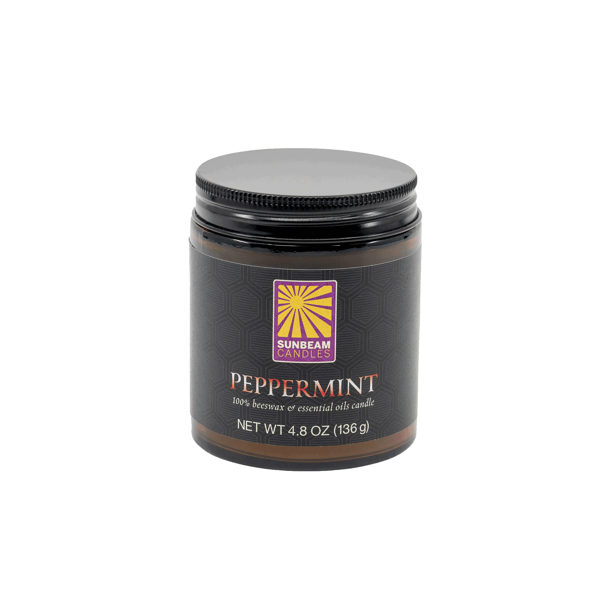 Holiday Amber Glass Aromatherapy - Peppermint (4 jars/case)