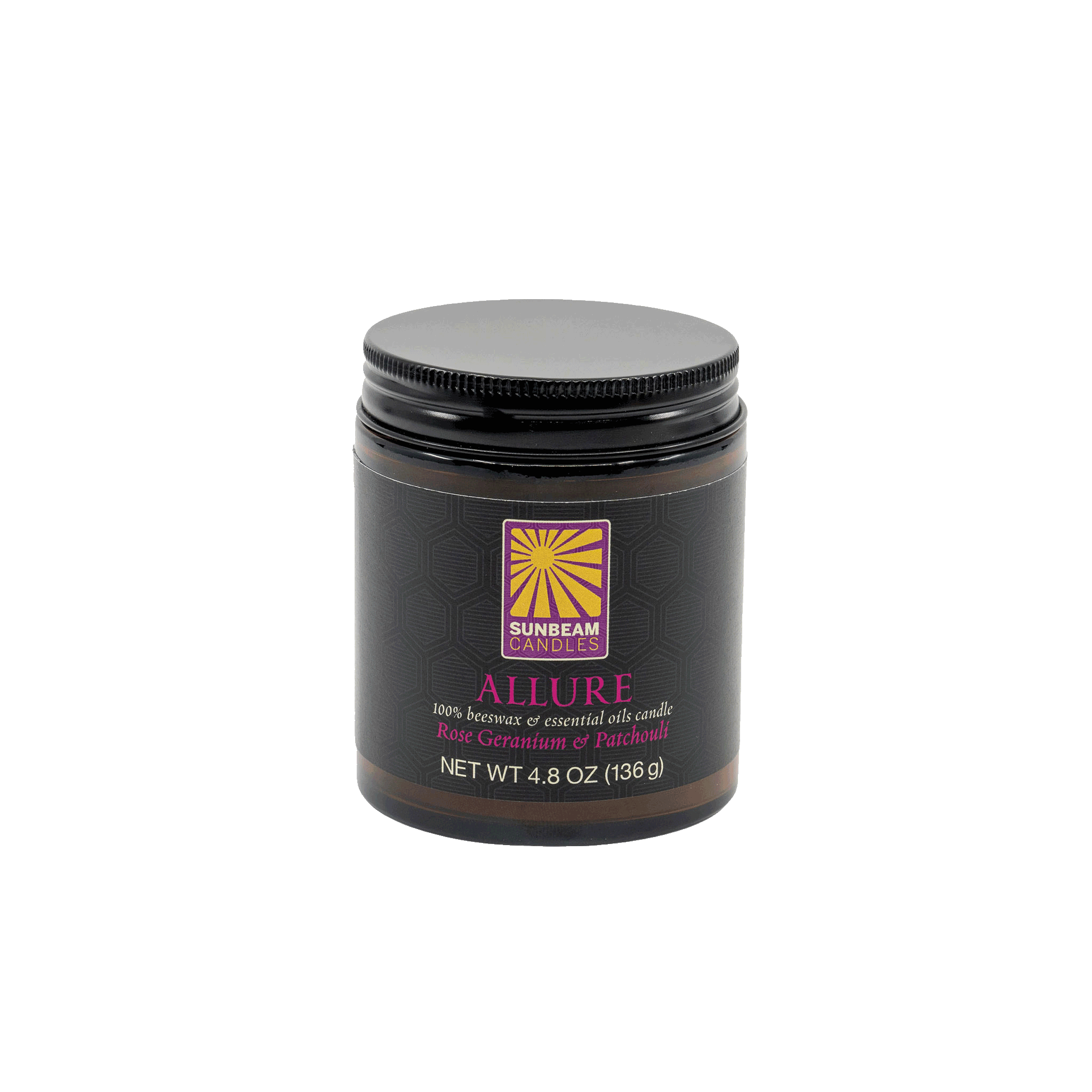 Natural-Handcrafted-non-toxic-Scented-essential-oils-aromatherapy-100%-Beeswax-Candle-emergency-highest-rated-long-burning-unique-trending-home-gifts-amber-glass-jar-container-allure-rose-geranium-patchouli