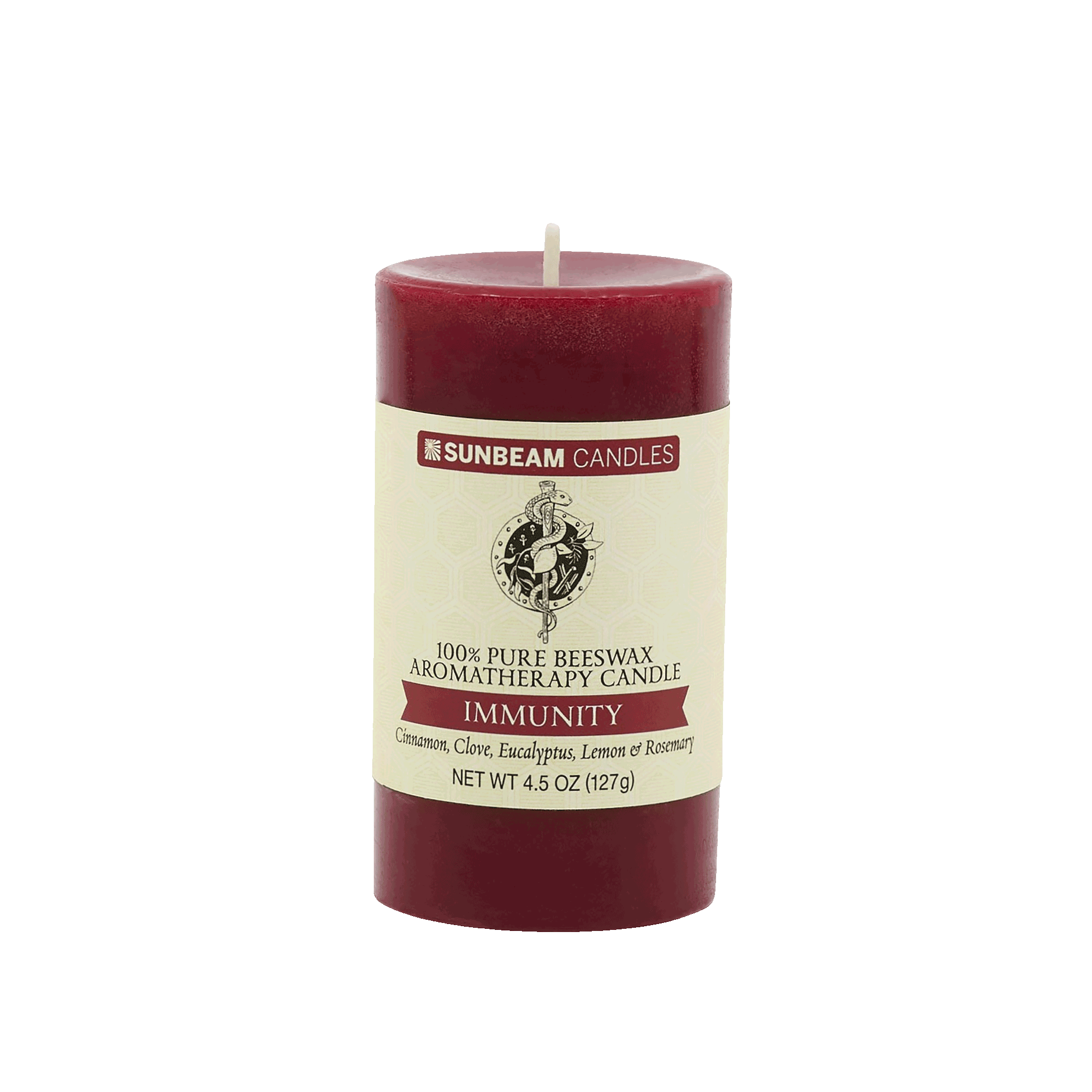 Natural-Handcrafted-non-toxic-Scented-essential-oils-aromatherapy-100%-Beeswax-Candle-emergency-highest-rated-long-burning-unique-trending-home-gifts-immunity-thieves-oil-Cinnamon-Clove-eucalyptus-lemon-rosemary-dark-red-pillar