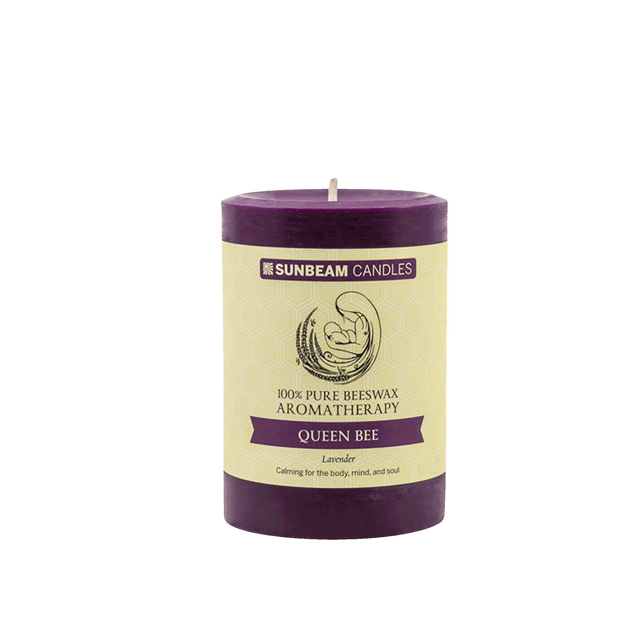 Natural-Handcrafted-non-toxic-Scented-essential-oils-aromatherapy-100%-Beeswax-Candle-emergency-highest-rated-long-burning-unique-trending-home-gifts-lavender-mothers-day-queen-bee-pillar