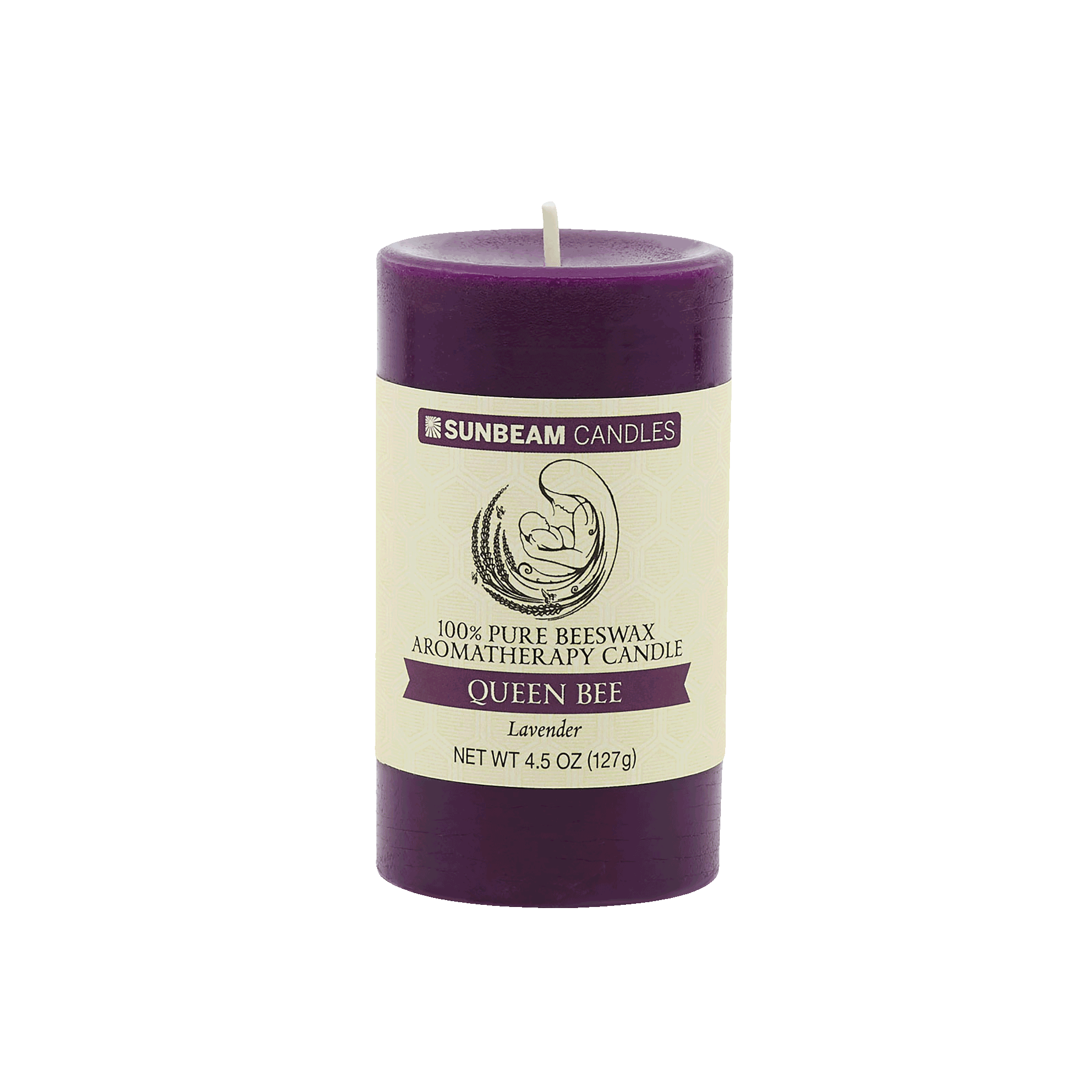 Natural-Handcrafted-non-toxic-Scented-essential-oils-aromatherapy-100%-Beeswax-Candle-emergency-highest-rated-long-burning-unique-trending-home-gifts-lavender-mothers-day-queen-bee-pillar