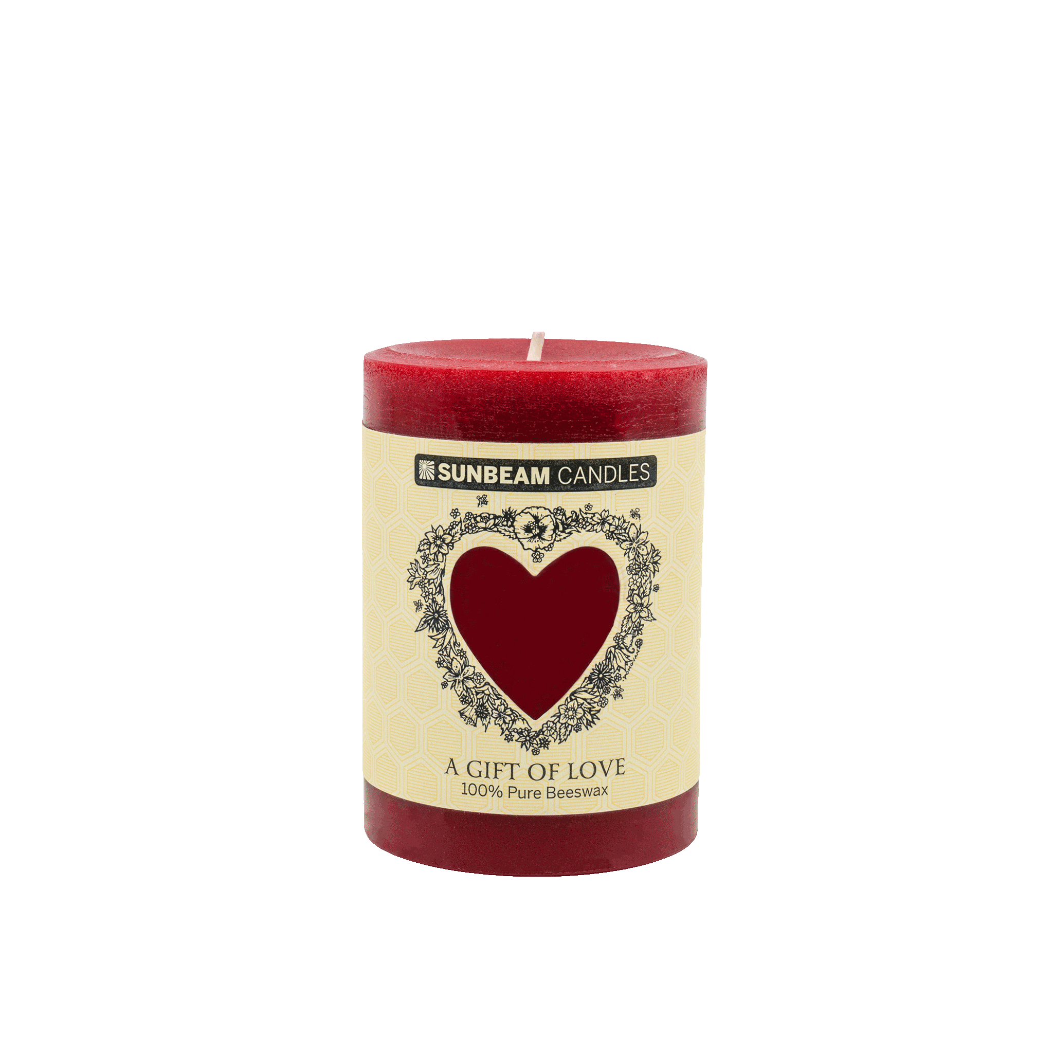 Natural-Red-Pure-Smooth-Valentines-non-toxic-Unscented-100%-Beeswax-Unscented-Pillar-Candle-3x4-emergency-highest-rated-long-burning-unique-trending-home-gifts