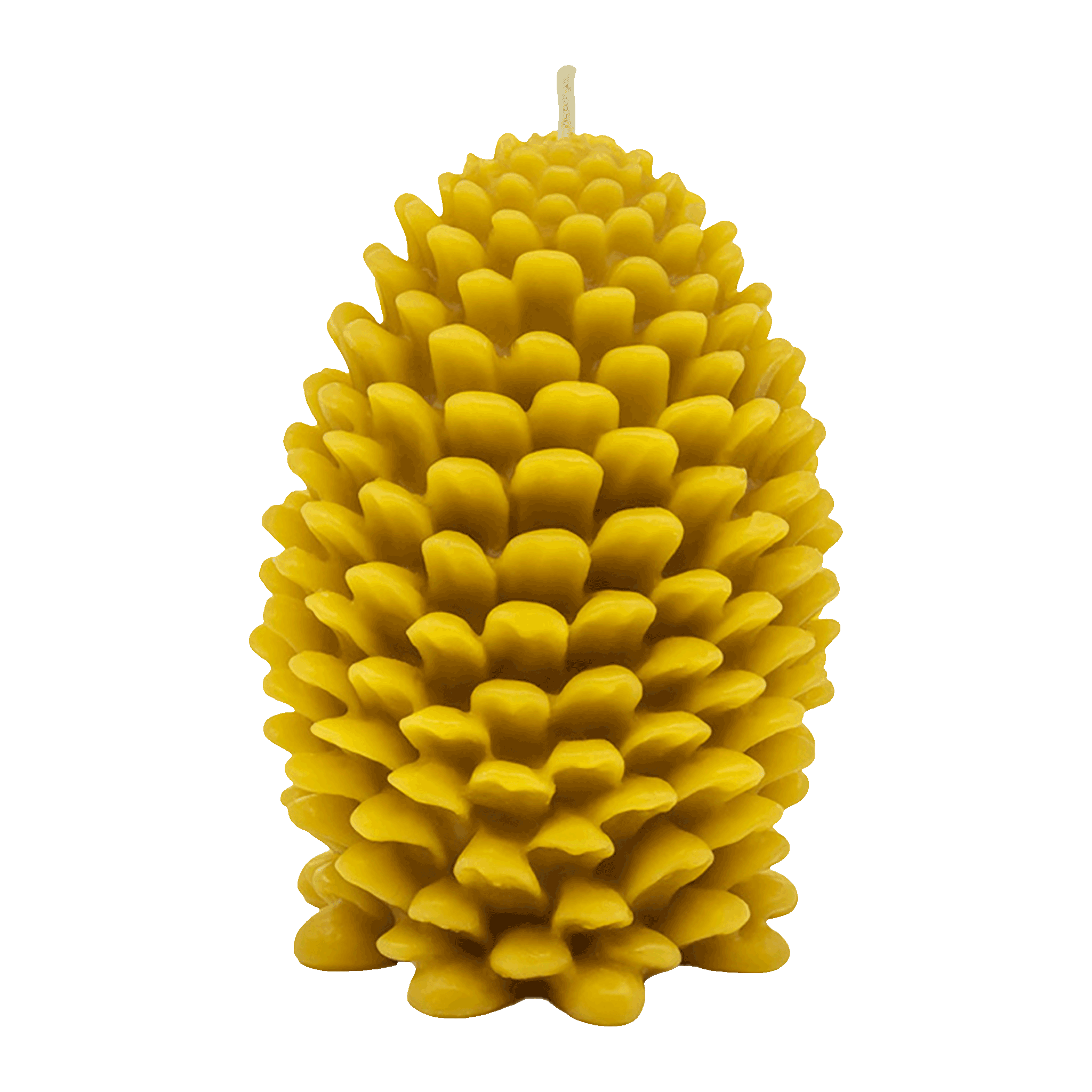 Natural-gold-yellow-Handcrafted-non-toxic-Unscented-100%-Beeswax-Candle-emergency-highest-rated-long-burning-carved-sculpted-large-pinecone-pine-cone-thanksgiving-fall-unique-trending-home-gifts