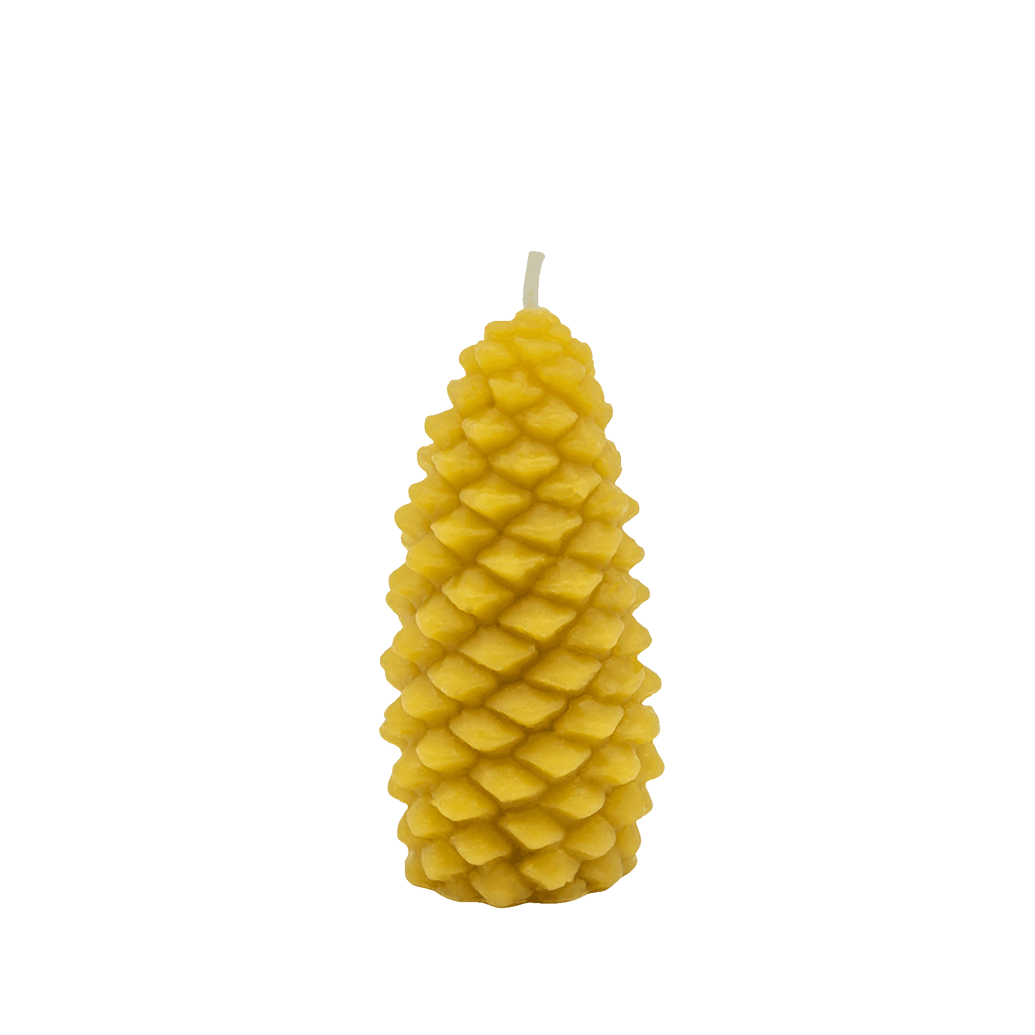 Natural-gold-yellow-Handcrafted-non-toxic-Unscented-100%-Beeswax-Candle-emergency-highest-rated-long-burning-carved-sculpted-small-pinecone-pine-cone-thanksgiving-fall-unique-trending-home-gifts-4