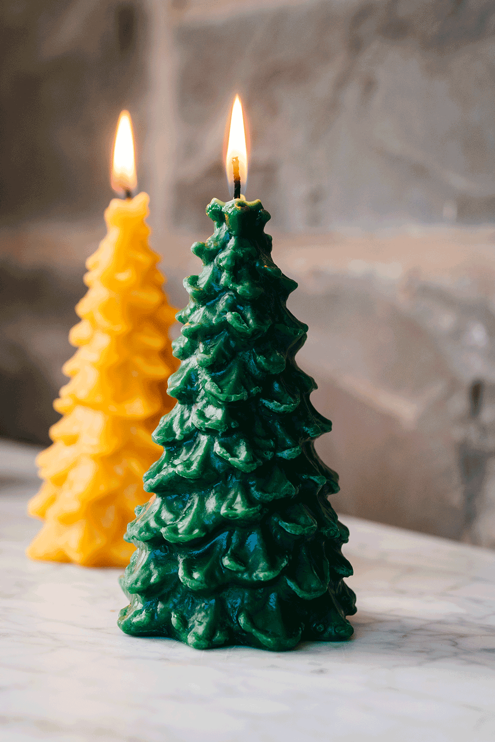 Natural-green-Handcrafted-non-toxic-Unscented-100_-Beeswax-Candle-emergency-highest-rated-long-burning-carved-sculpted-evergreen-tree-christmas-unique-trending-home-gifts-gold-yellow