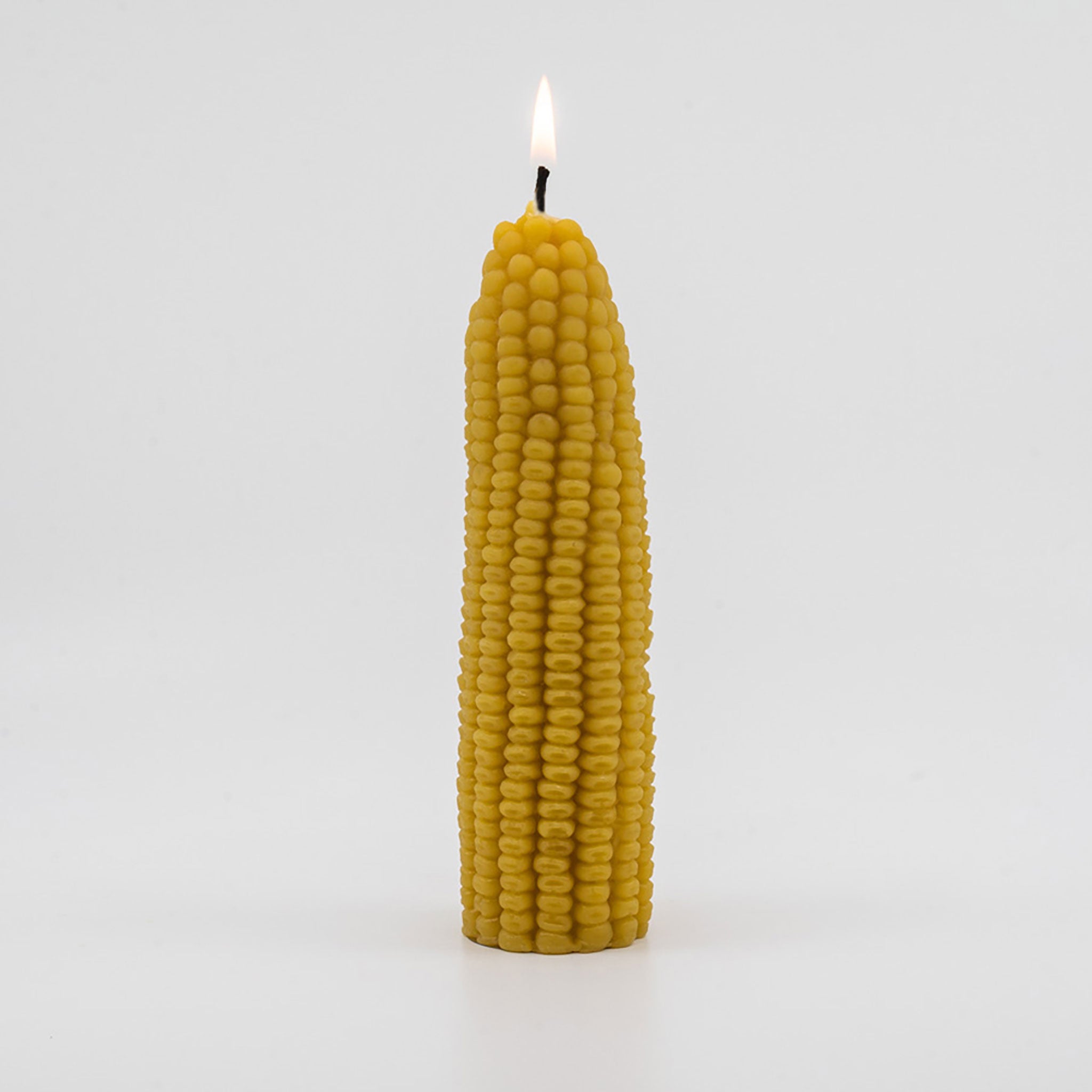 Natural-gold-yellow-Handcrafted-non-toxic-Unscented-100%-Beeswax-Candle-emergency-highest-rated-long-burning-carved-sculpted-corn-cob-thanksgiving-fall-food-unique-trending-home-gifts-novelty-whimsical