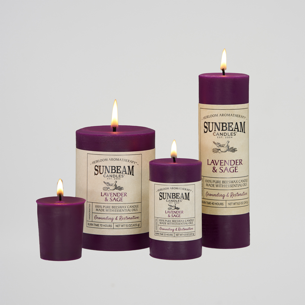 Lavender & Sage | Heirloom Aromatherapy Pillars