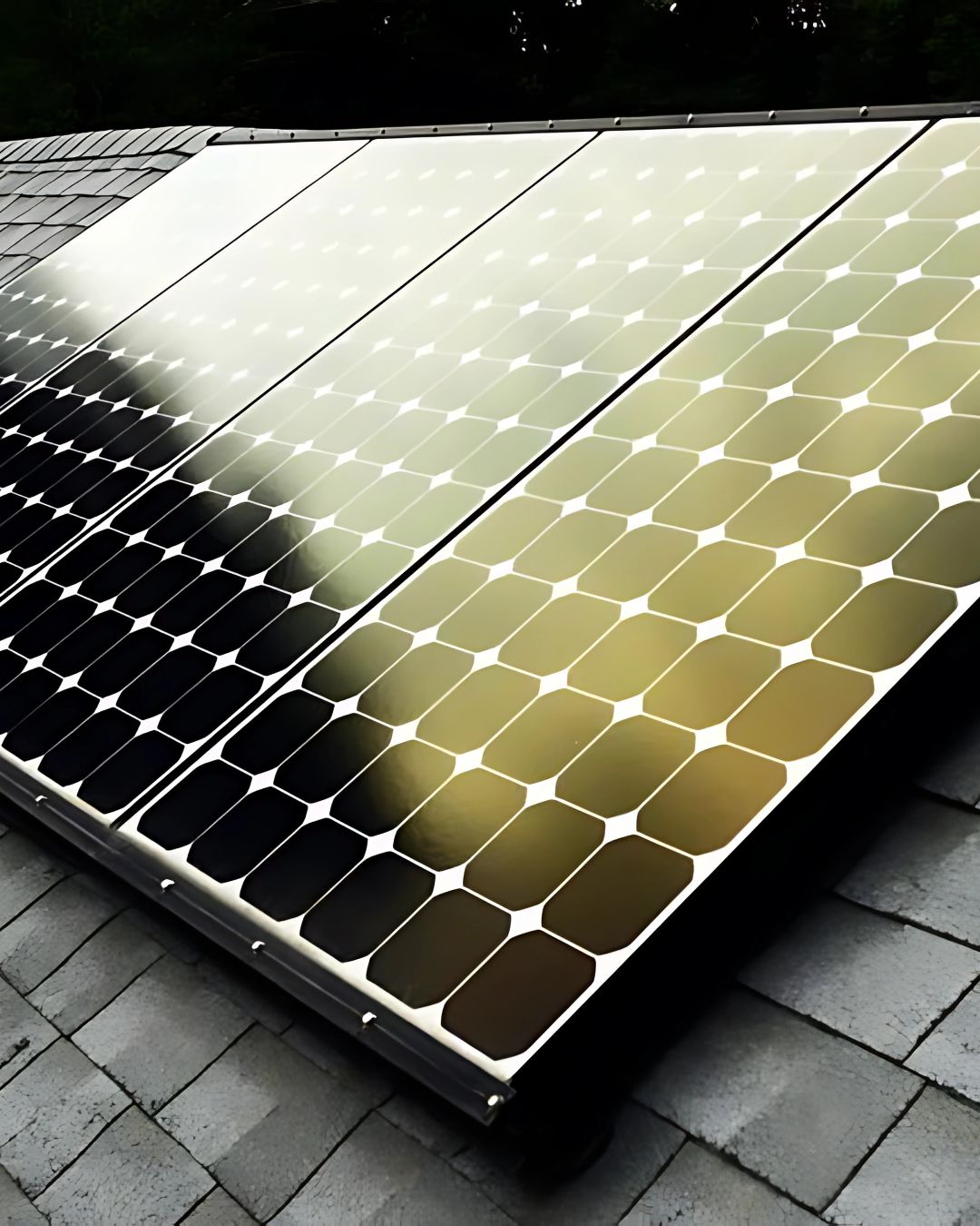 Solar panels on the roof of a building